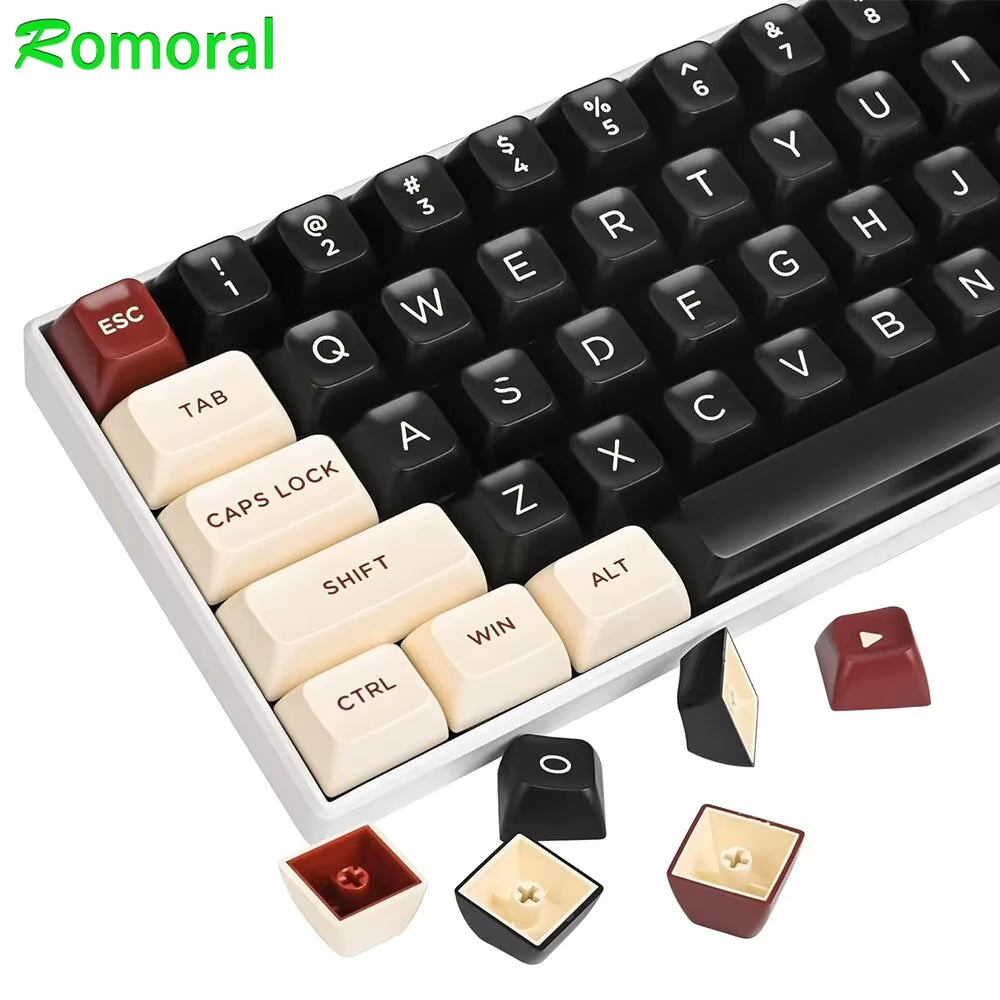 Keycaps ASA Profile 150 Keys Double Shot Key Cap Set for Cherry MX Switches 60 Percent/64/Gk61 Gaming Mechanical Keyboard