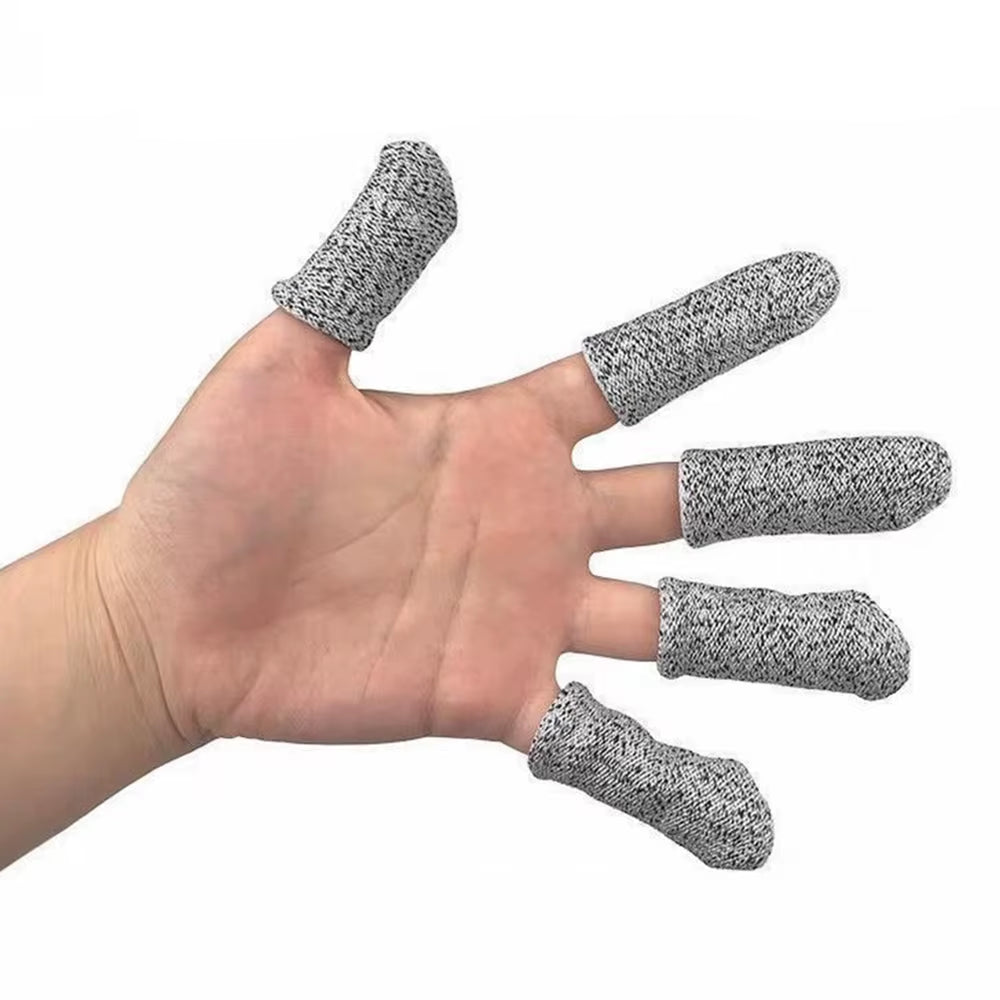 5/20PCS Cut Resistant Finger Cots Finger Sleeve Protectors Reusable Finger Glove Fingertip Covers for Sewing Cutting Handicrafts