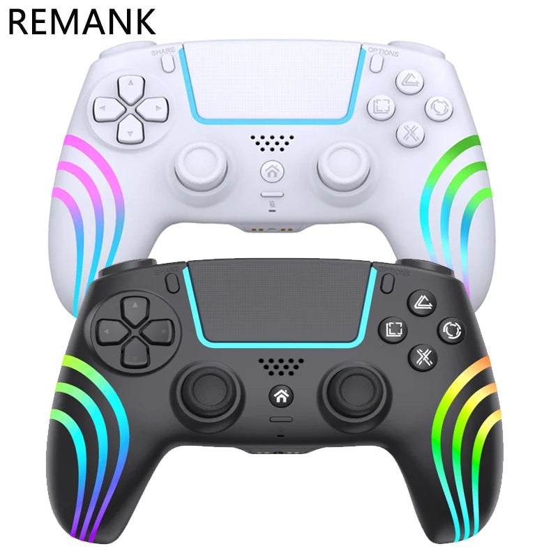 Wireless PS4 Controller – RGB LED Bluetooth Gamepad with Dual Vibration for PlayStation 4 & PC