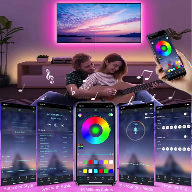 Smart Led Light for Wall Room, Bluetooth, and WIFI