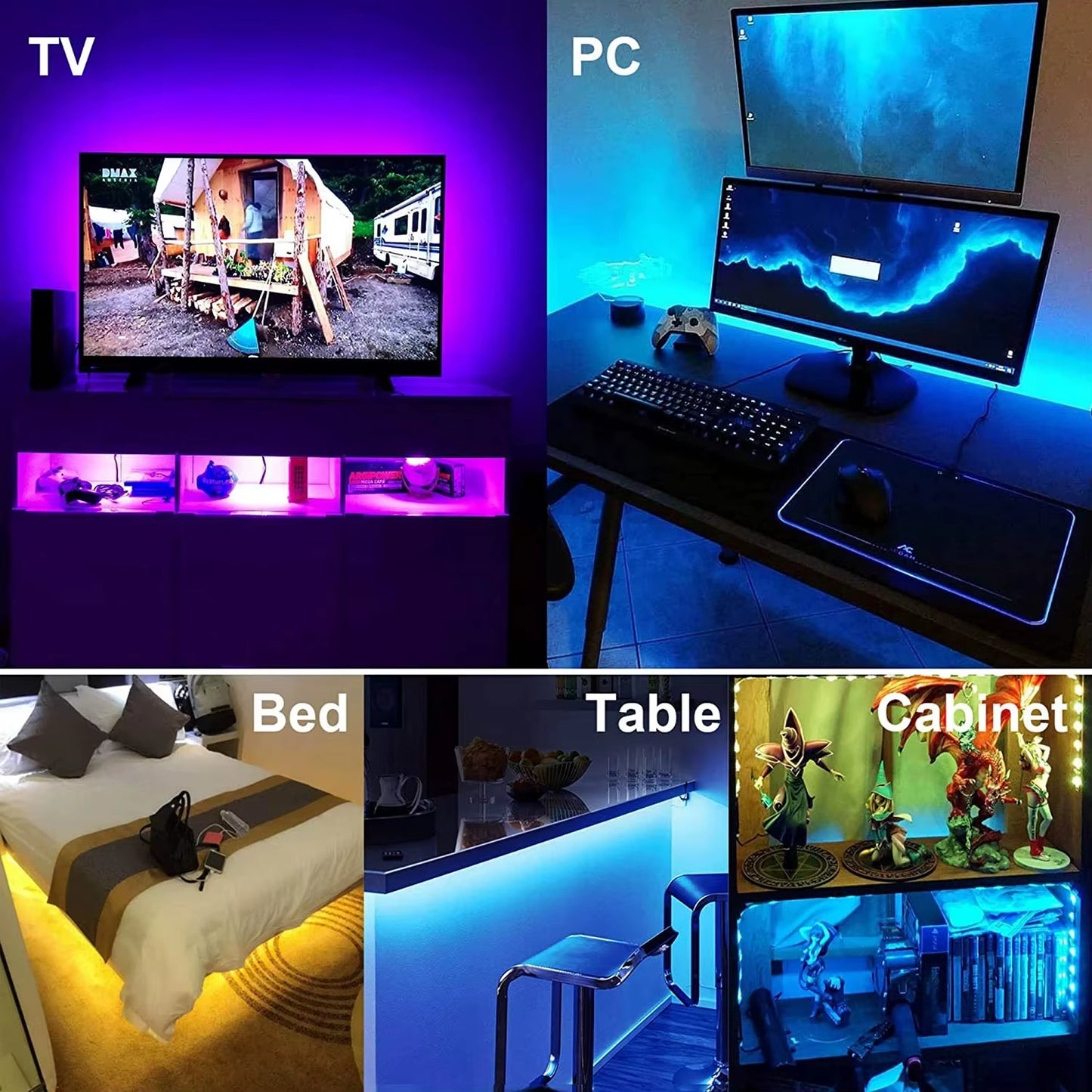 Smart Led Light for Wall Room, Bluetooth, and WIFI