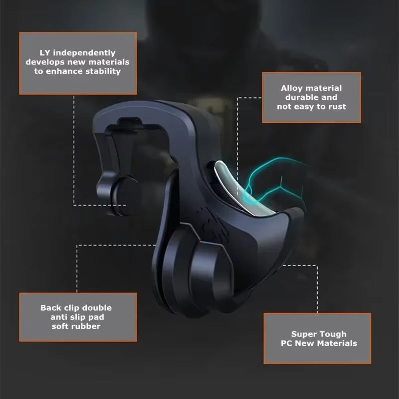 LY 2Pcs Mobile Phone 4 Finger Physics Game Trigger