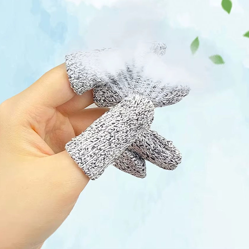 5/20PCS Cut Resistant Finger Cots Finger Sleeve Protectors Reusable Finger Glove Fingertip Covers for Sewing Cutting Handicrafts