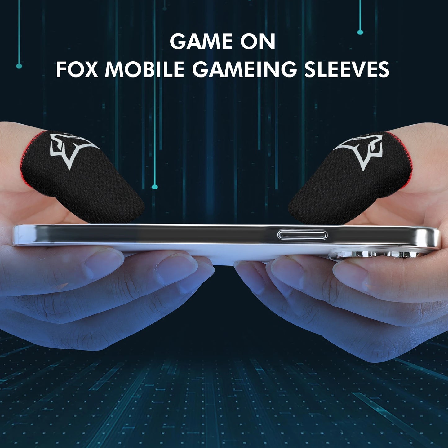V6 Finger Sleeve Flexible Glass Fiber Finger Gloves for Pubg Thumb Sleeves