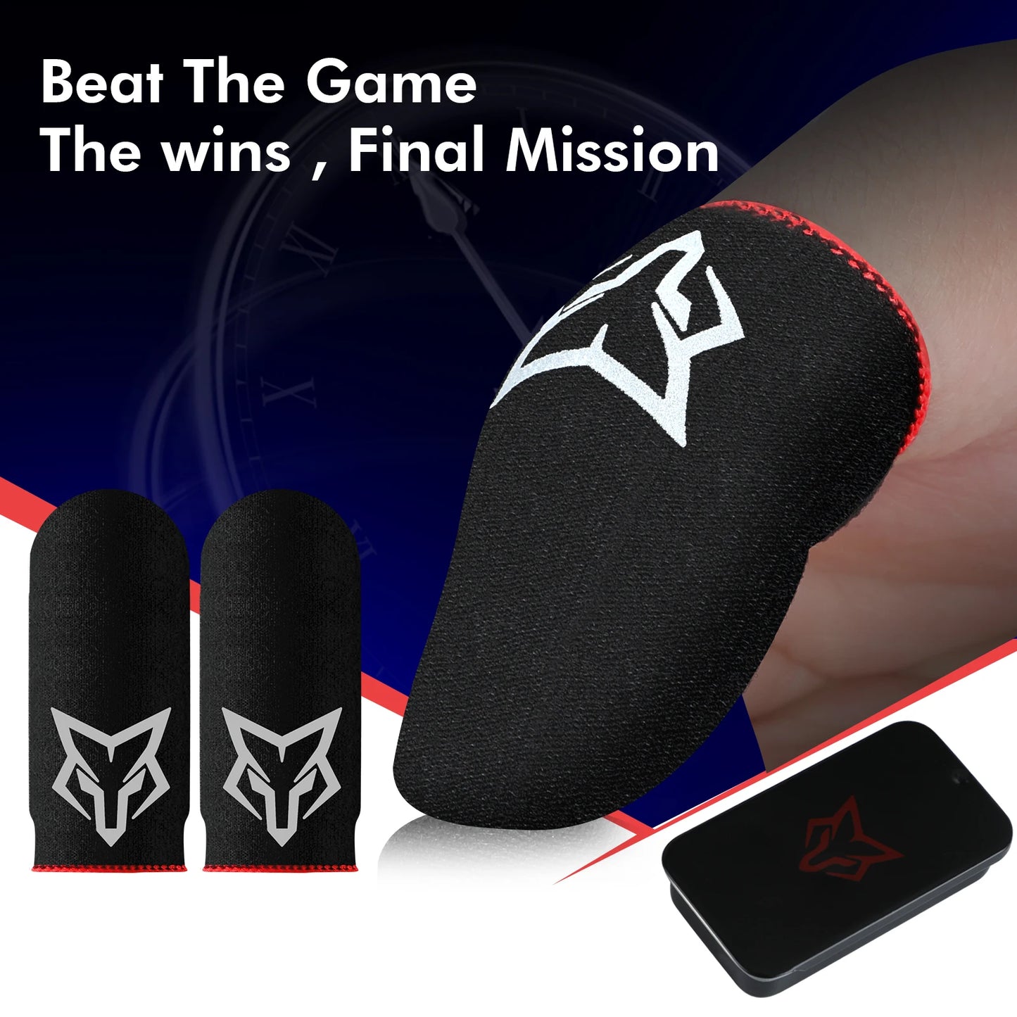 V6 Finger Sleeve Flexible Glass Fiber Finger Gloves for Pubg Thumb Sleeves