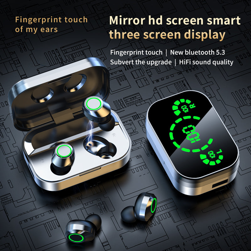 YD03 Wireless Bluetooth-Compatible Headset with Smart Digital Display