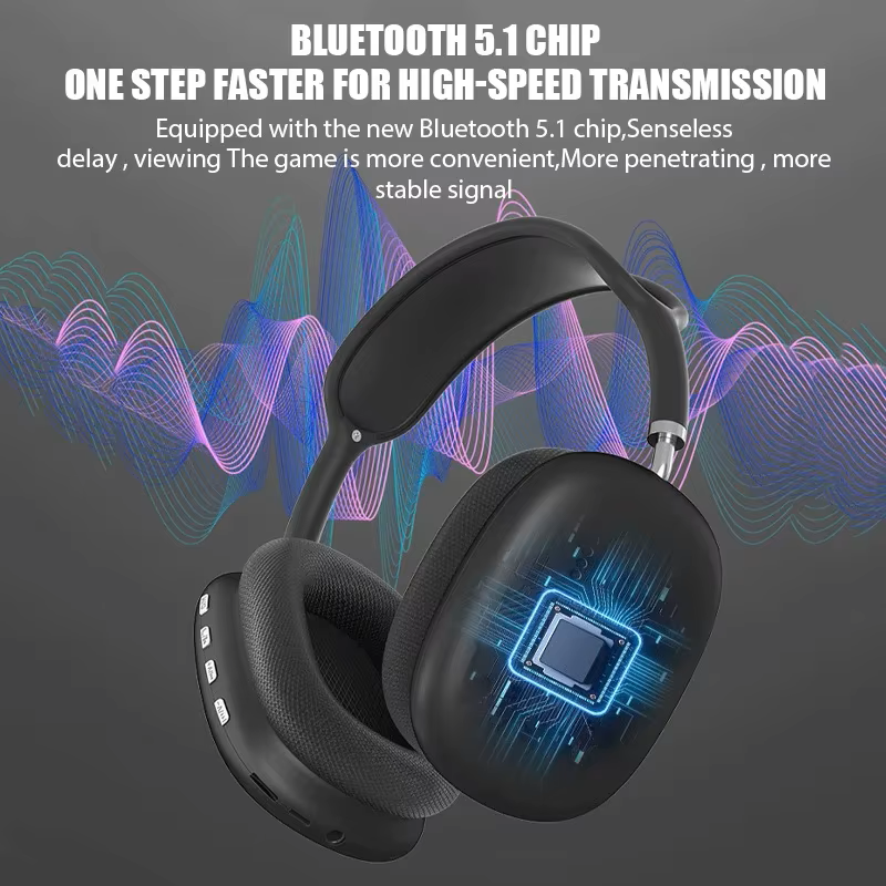 Newest Headphone Wireless Bluetooth Headset with Mic Noise Cancelling Headsets Stereo Sound Earphone Sports Gaming Headphones