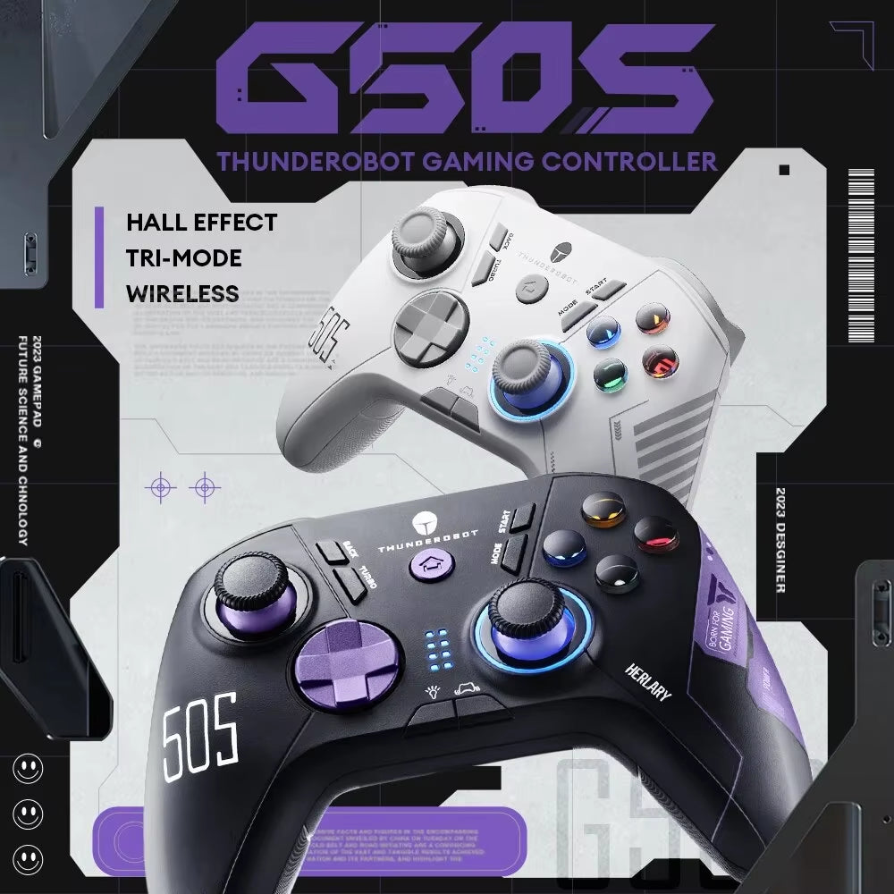 THUNDEROBOT G50S Wireless Gaming Controller Hall Effect Joystick Triggers Gamepad 1000Hz Polling Rate for Switch PC Android IOS