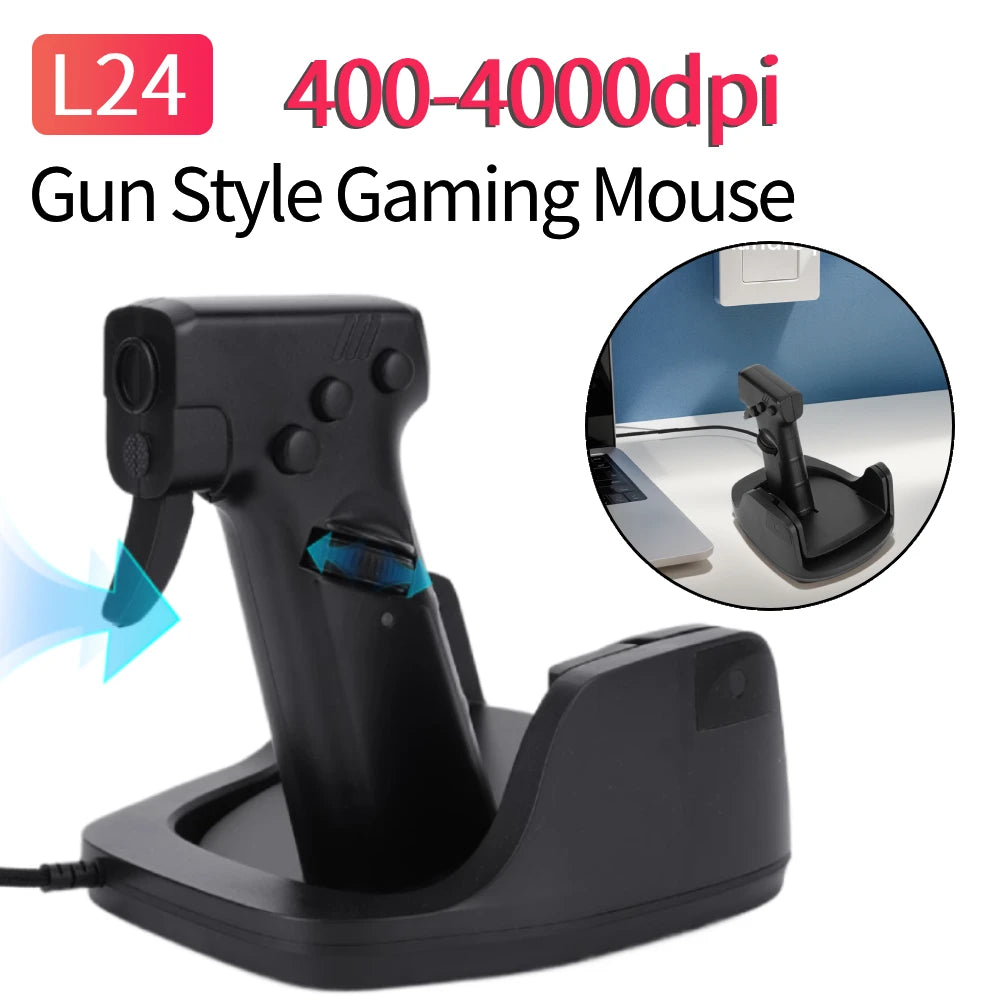 Oriontime L24 Gun-Style FPS Gaming Mouse – Vertical Grip