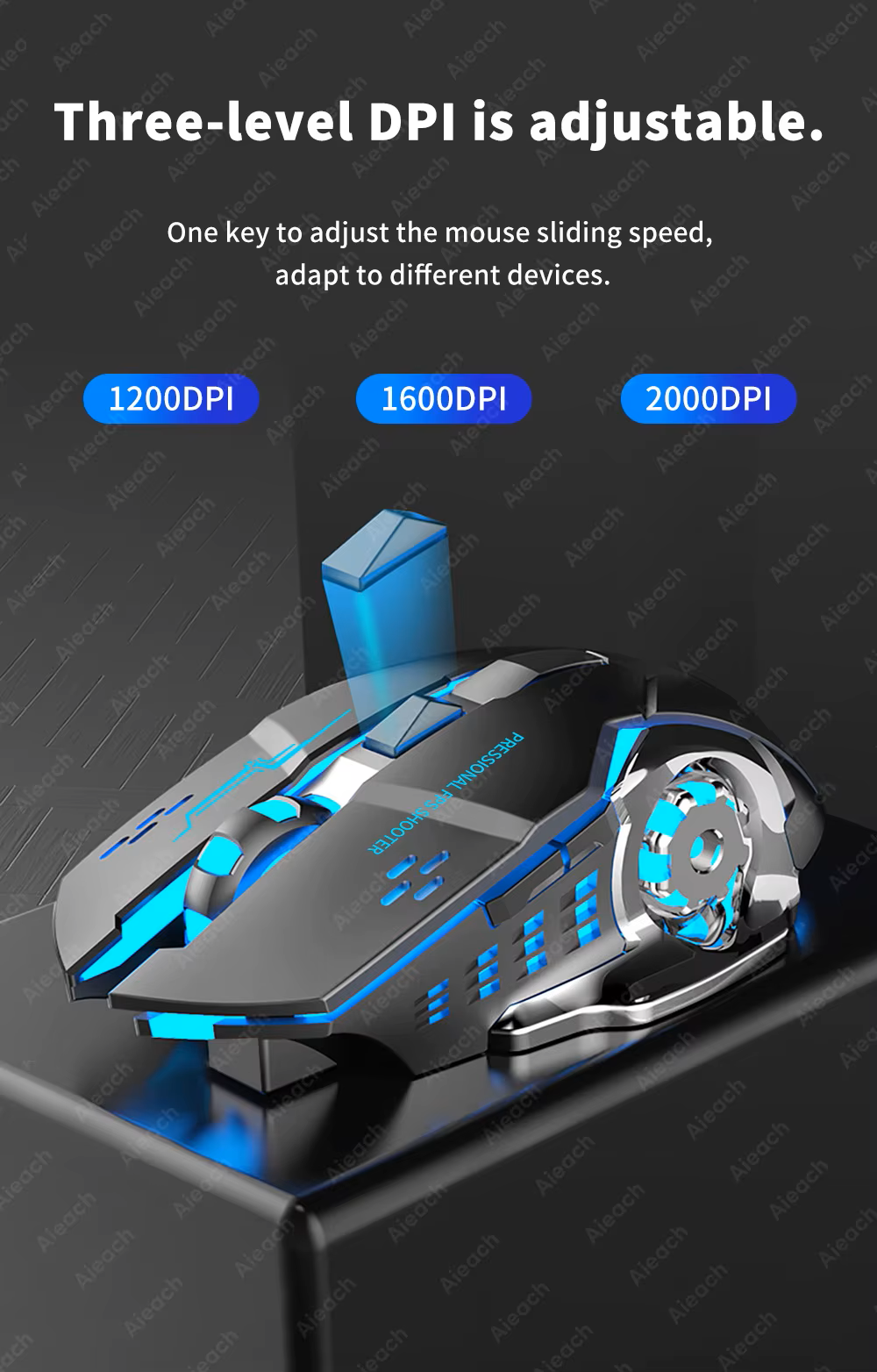 Rechargeable Wireless Mouse for Computer Tablet Bluetooth Gaming Mouse Ergonomic Backlight Mouse Laptop Accessories