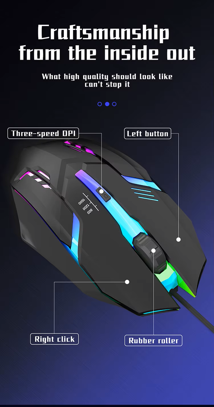High Quality Ergonomic Gaming Mouse for Desktop and Laptop