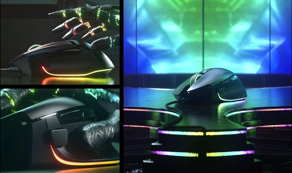 Basilisk V3 Customizable Ergonomic Gaming Mouse Fastest Gaming Mouse Switch - Chroma RGB Lighting - 26K DPI Optical Senso