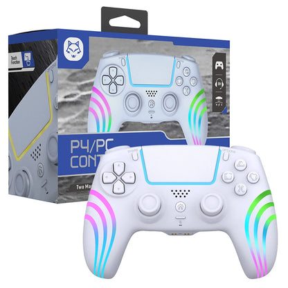Wireless PS4 Controller – RGB LED Bluetooth Gamepad with Dual Vibration for PlayStation 4 & PC