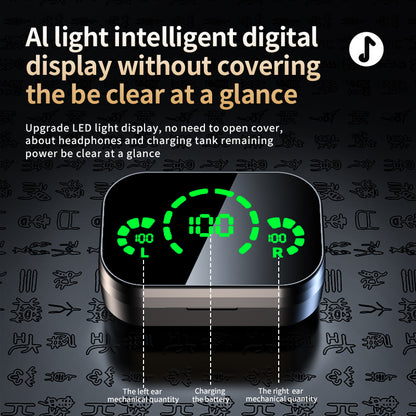 YD03 Wireless Bluetooth-Compatible Headset with Smart Digital Display
