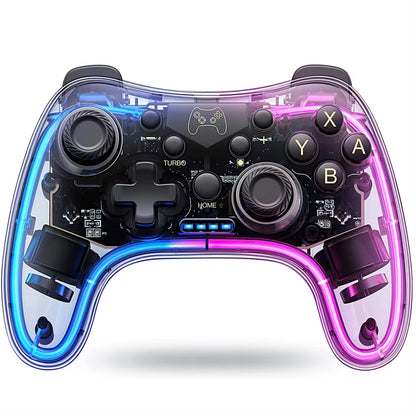 Controller with RGB Breathing LED, Switch Controllers Remote Supports Multi-Platform&App with Turbo, Wake-Up Function