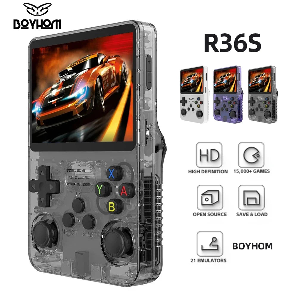 R36S Pro Retro Game Console – 3.5" IPS, Linux, 64GB Pocket Handheld Player