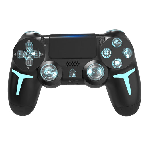 RGB Wireless Game Controller for PS4/PS3/PC – LED Bluetooth Gamepad with 6-Axis Gyro & Dual Vibration