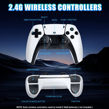 Wireless Retro Game Console – 20,000+ Games, Handheld, Two-Player Support