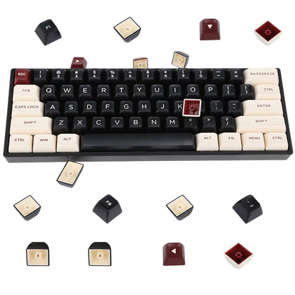 Keycaps ASA Profile 150 Keys Double Shot Key Cap Set for Cherry MX Switches 60 Percent/64/Gk61 Gaming Mechanical Keyboard