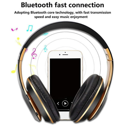 New Wireless Bluetooth Headphones Over-Ear Noise Canceling All Devices UK